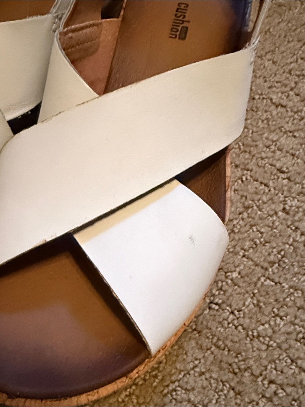 Clarks Cushion White Slingback Sandals 6.5 - Picture 9 of 9